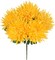 Yellow Artificial Mums Flower Bush – 5-Head Silk Chrysanthemum Faux Spider Mum Flowers with Stems for Wedding Bouquets, Large Floral Arrangements & Home Decor